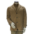 Men Khaki Color Double Stand Collar Winter Jacket